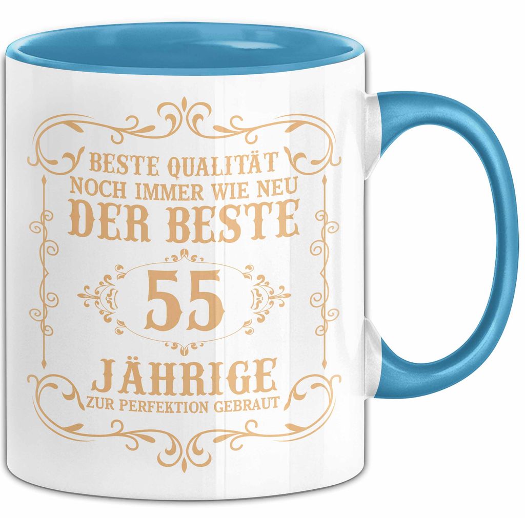 55er Geburtstag Geschenk Männer Vater Mann Noch Immer Der Beste 55-Jährige Zur Perfektion Gebraut Opa (Blau)