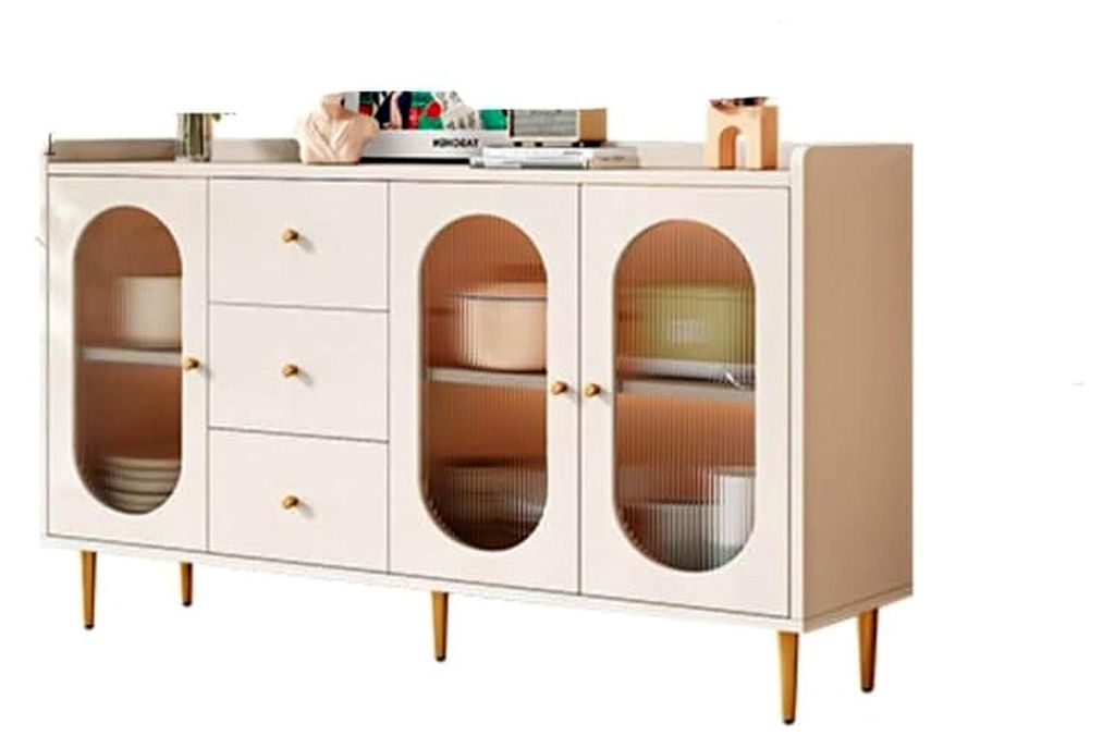 Modernes, minimalistisches Weinregal, Kaffeebar, Sideboard für das Wohnzimmer, Wandmontage, Likörschrank mit Schrank und Regalen (L160 cm)