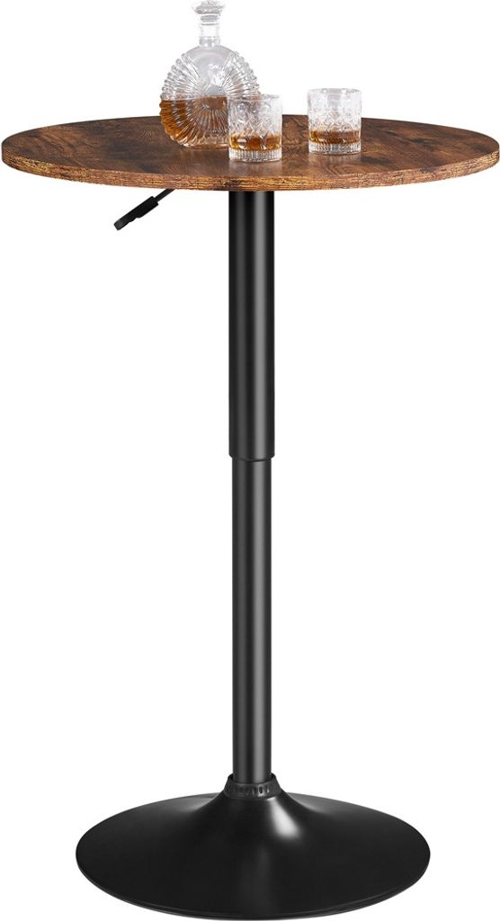 Yaheetech Bartisch, rund, Rostbraun, Ø 60 cm, Produktbild 