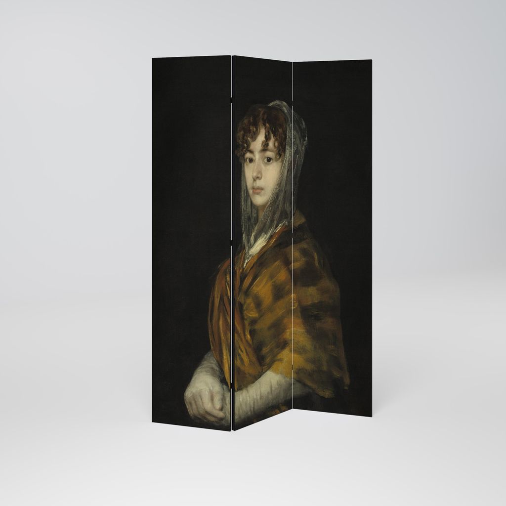 SpaceRebels Paravent Raumteiler - 3-teilig Raumtrenner, Druck 1-Seite - Raumtrenner - Trennwand Wohnung - Room Divider - Spanische Wand Deko Modern...