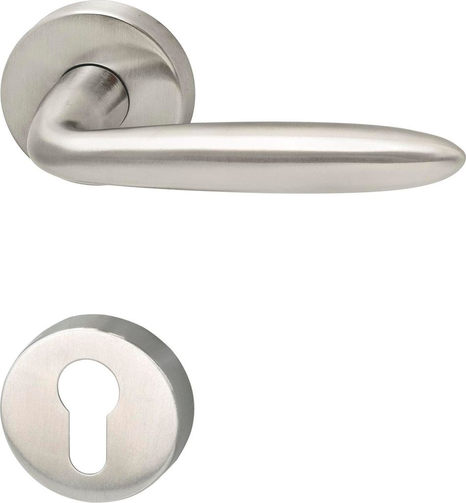 MARCHESI Drückergarnitur VERONESE - auf Rosette PZ, 38 - 45, Edelstahl matt