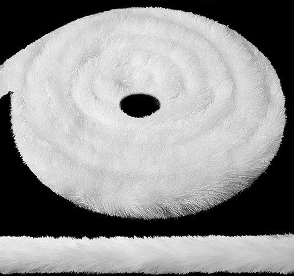 Ruban Blanc Aspect Naturel 5 cm x 12 m Accessoire Cheveux et Noël