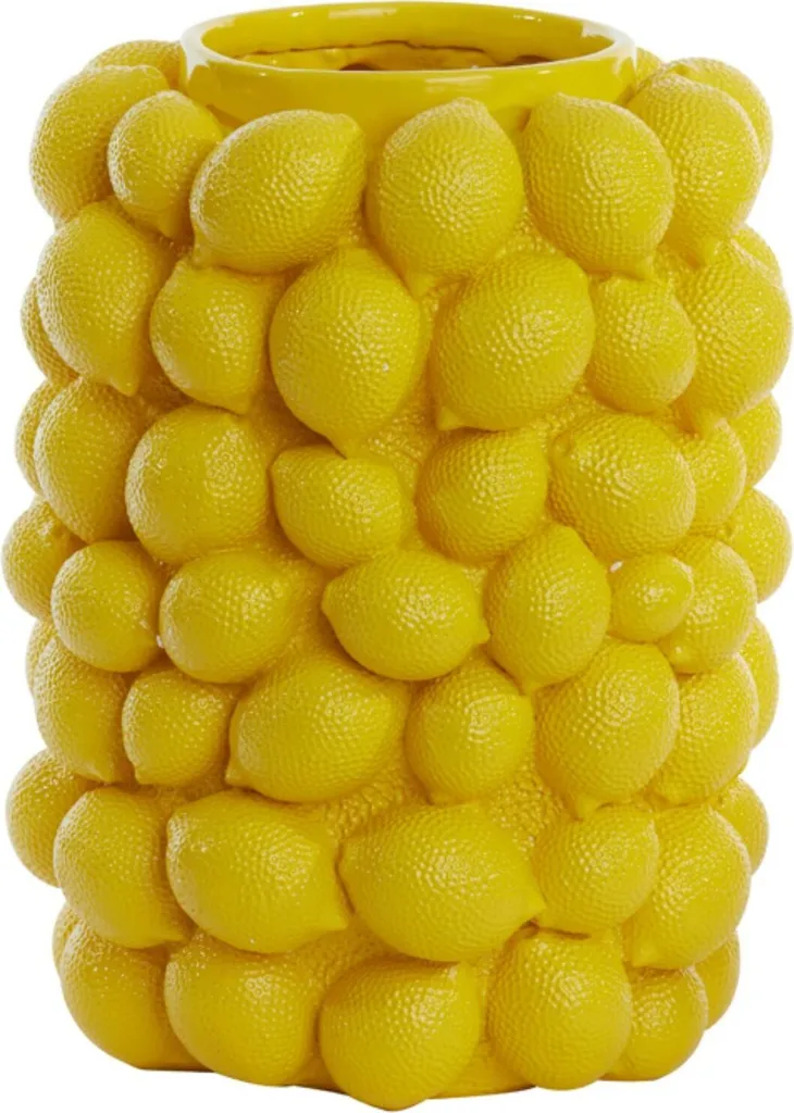 Vase déco Lemon jaune : illuminez vos pièces sombres avec style 40 cm