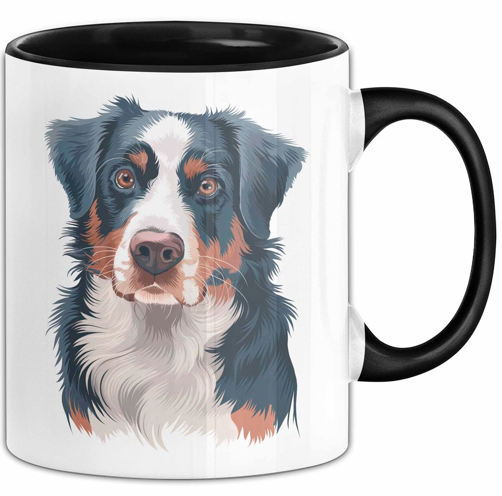 Appenzeller Sennenhund Hund Tasse Geschenk Lustige Geschenkidee Spruch (Schwarz)