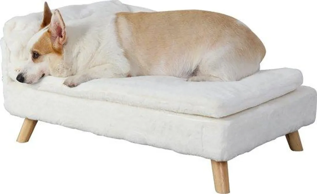 Lit pour animal de compagnie blanc idéal pour salon - Sofa chien Slaapbank