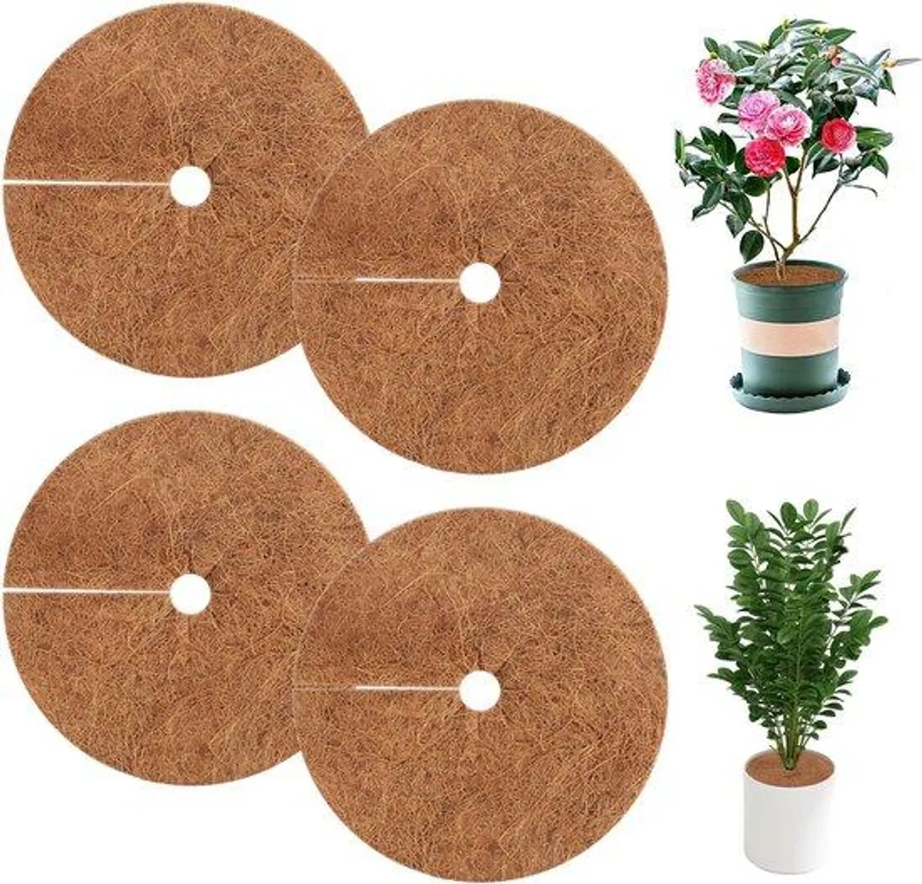 Tapis fibre de coco 20cm biodégradable - Paillis haute densité rond
