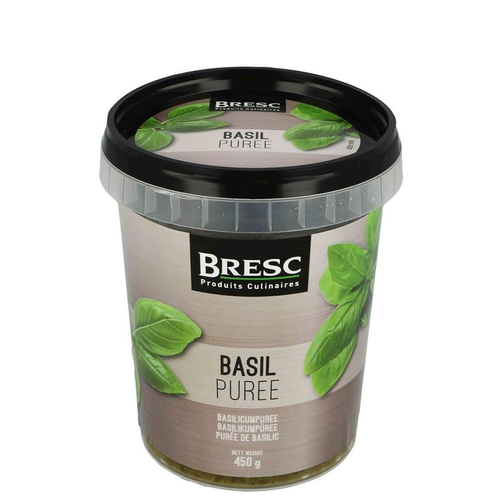 Bresc Basilikumpüree 2x 450g vegane Gewürz-Paste Püree aus frischem Basilikum