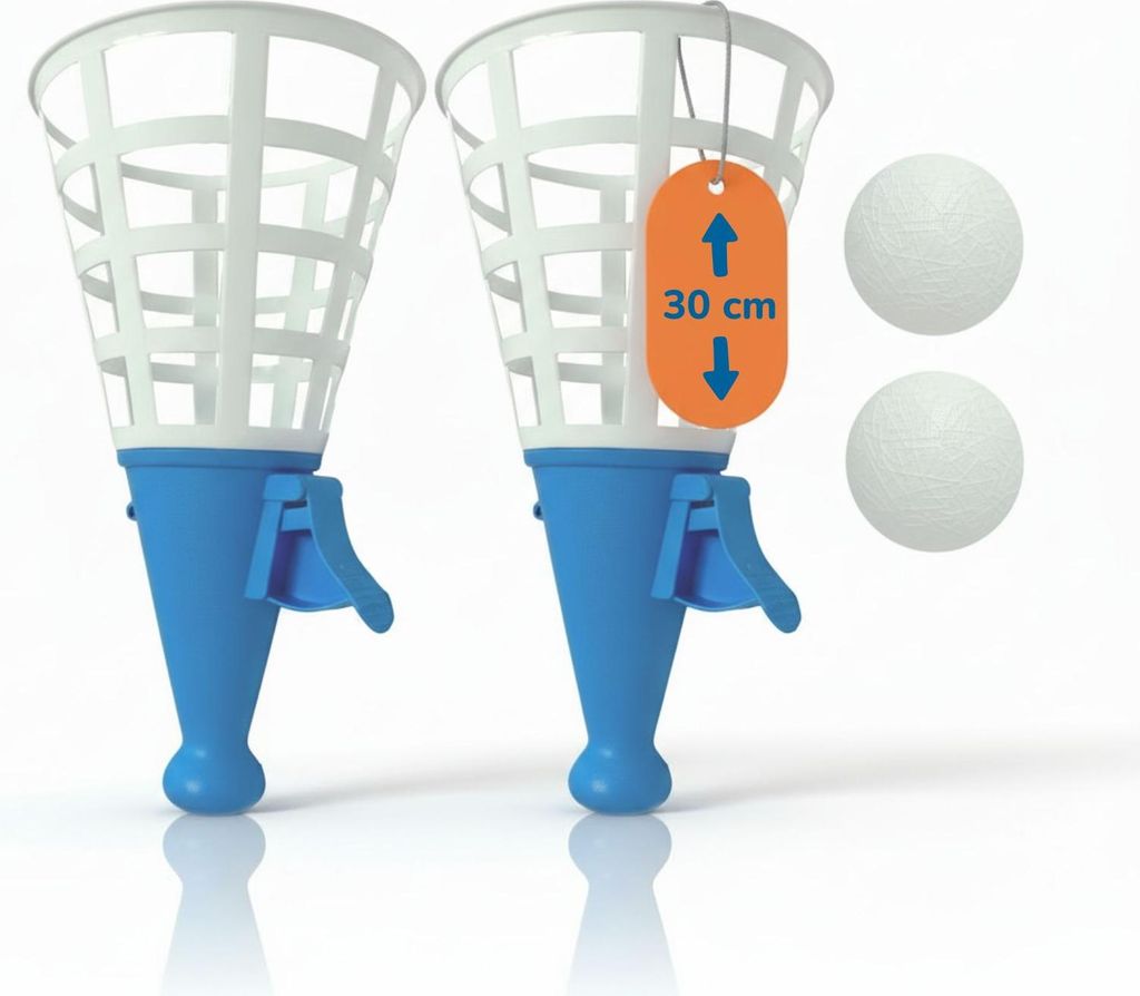 XXL Fangballspiel mit Riesenfangbechern - Actionreiches Outdoor-Catchball-Set für Kinder & Erwachsene - Geschicklichkeitsspiel für Garten & Strand