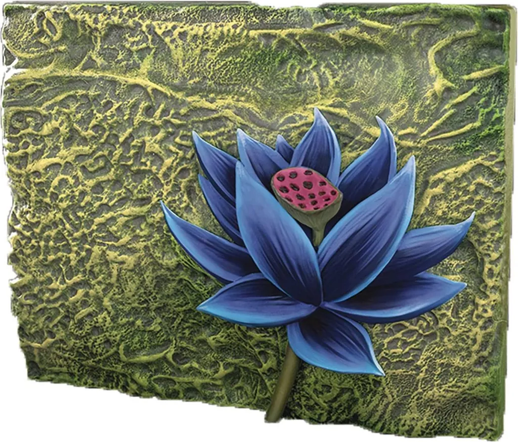 Art Mural Magic The Gathering Black Lotus Relief Sculpture Noire 17x15cm