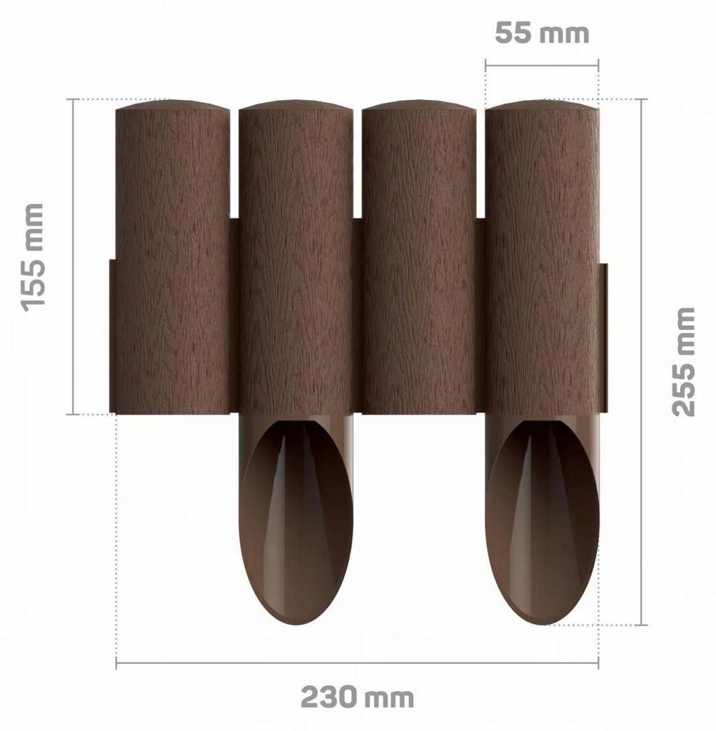 Cellfast Gartenpalisade STANDARD 2,3 m braun Produktbild 