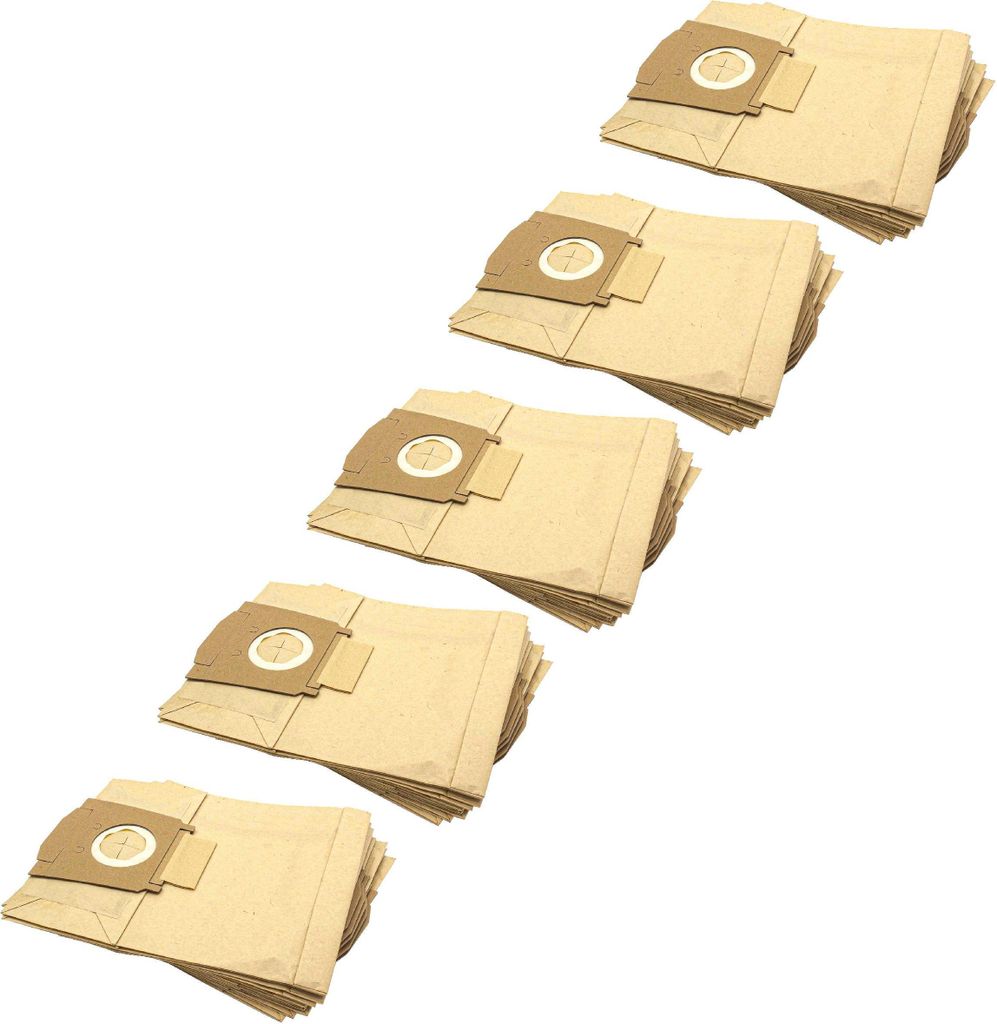 vhbw 50x Staubbeutel kompatibel mit Siemens King, BSN 1600 Staubsauger - 27cm x 18cm Sandfarben