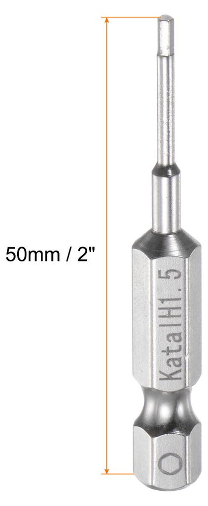 H1,5 Innensechskant Schraubendreher Bit Set 1/4 Zoll Sechskantschaft 50mm Lang Magnetisch Bitsatz fš¹r Elektroschrauber Akkuschrauber Werkzeug Fa...