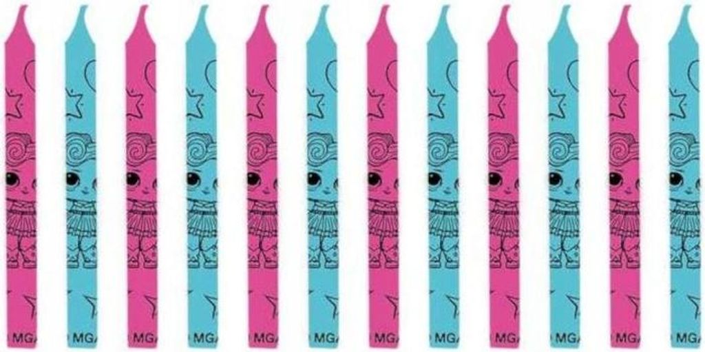 Velas LOL Glitterati, paquete de 12 unidades. Imagen del producto 
