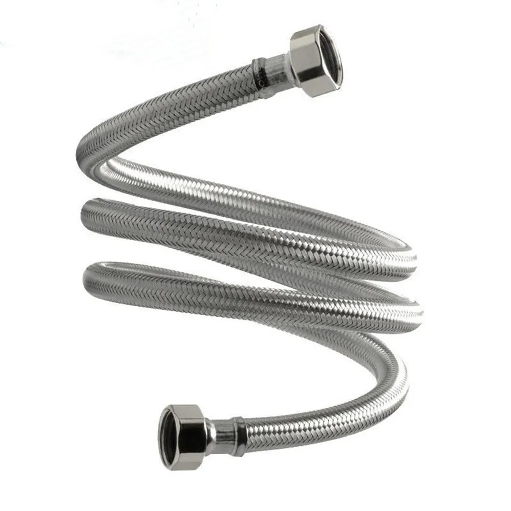 Tubo Flessibile 2m 9/16 Pollici per Acqua Calda e Fredda | Inox EPDM