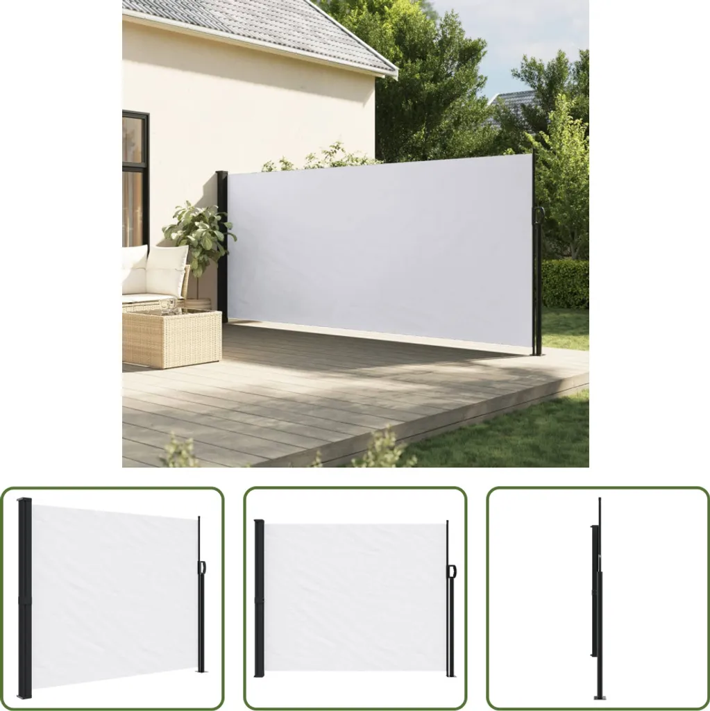 Separatore Privacy Esterno 160x500 cm Bianco | The Living Store