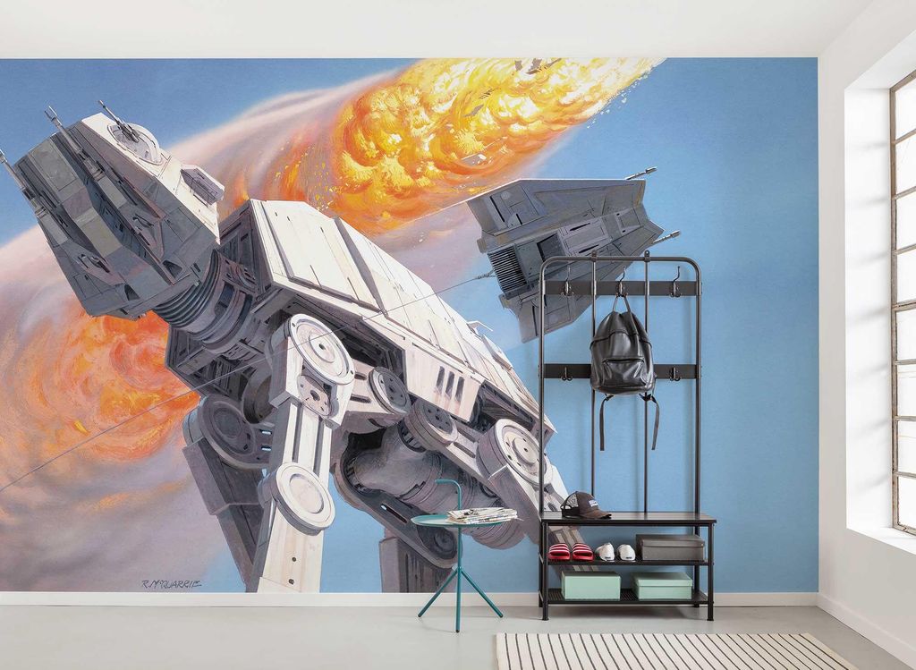 Komar Vlies Fototapete "Star Wars Classic RMQ Hoth Battle AT-AT" - Größe: 500 x 250 cm (Breite x Höhe), 10 Bahnen
