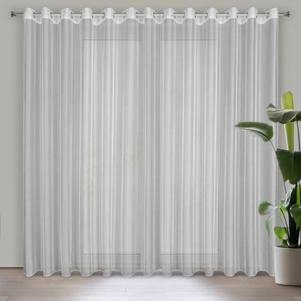Rideau 300x260 Anabel blanc prêt à poser Eurofirany - Voilage chic