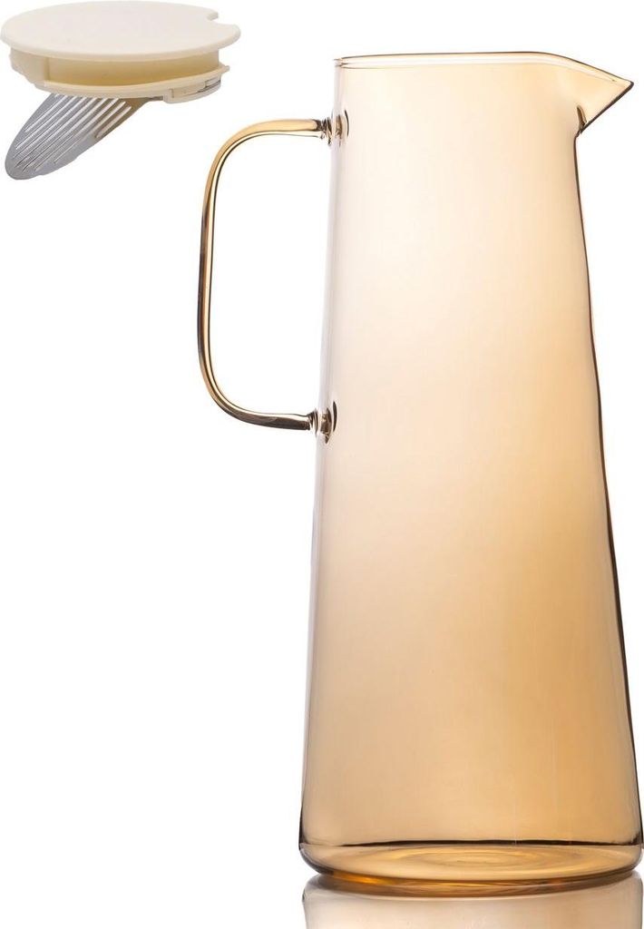 Intirilife Karaffe Kanne aus Glas in Amber - 1.4 Liter Produktbild 