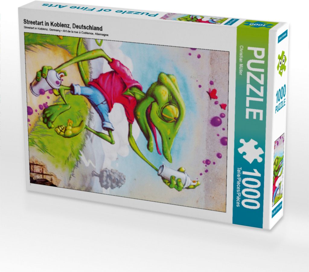 CALVENDO Puzzle Streetart in Koblenz, Deutschland 1000 Teile Puzzle hoch | 1000 Teile Lege-Größe 64x48cm Foto-Puzzle für glückliche Stunden