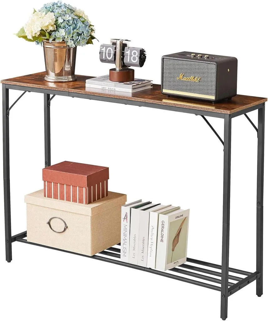 Tavolo Dietro Divano YMYNY 107cm | Consolle Salvaspazio Rustica