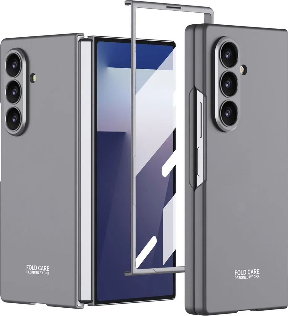Custodia Samsung Galaxy Z Fold 7 Grigia con Vetro Temperato Integrato
