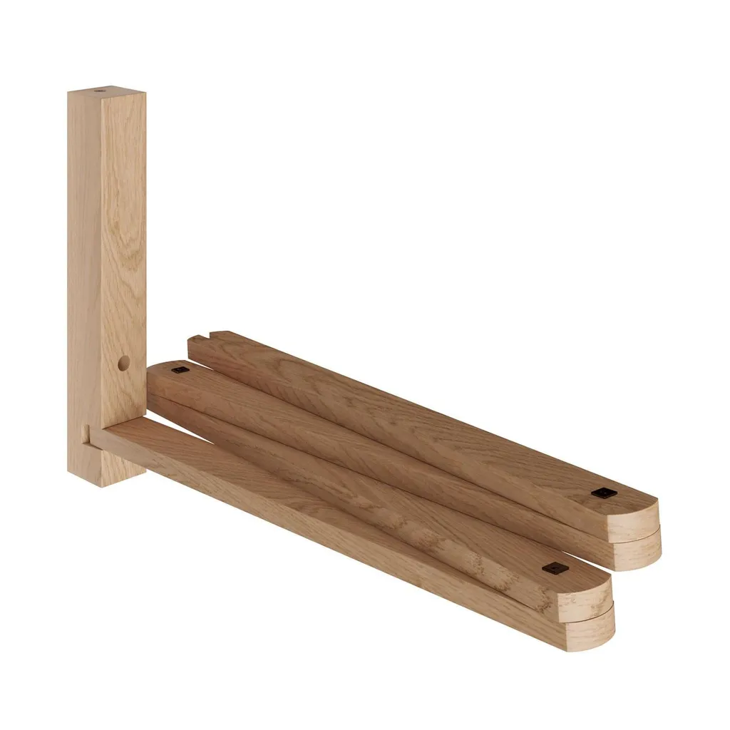 Support mural extensible PINOCCHIO XL en hêtre naturel pour lampe déportée - 3