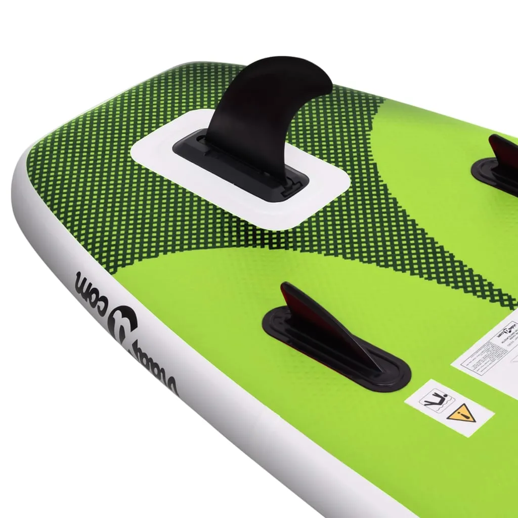 Planche de Stand Up Paddle Gonflable 330 cm Vert Idéal pour la Balade