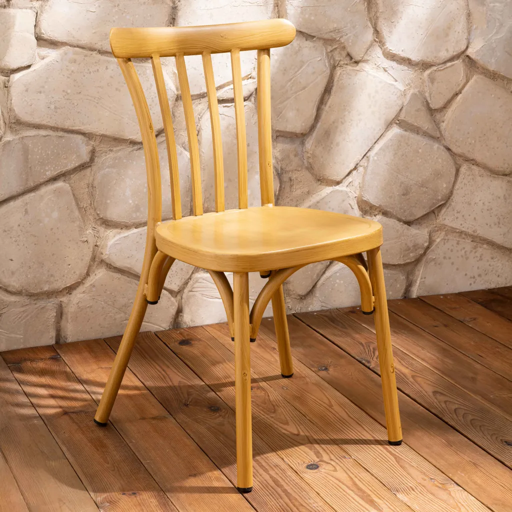 Sedia Esterno Impilabile Braga Oviala - Legno Alluminio Robusta
