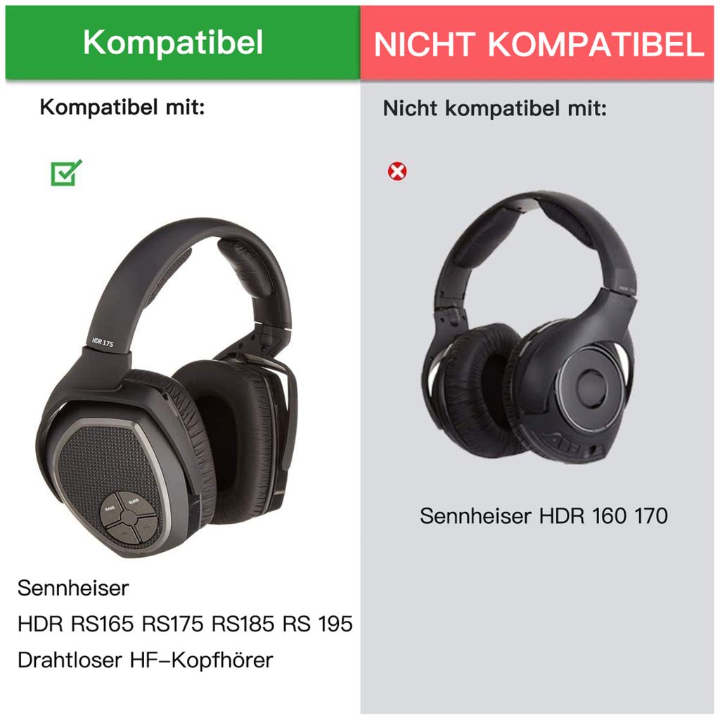 Sennheiser-kompatible Ersatz-Ohrpolster für RS 175 RS 165 Produktbild 4