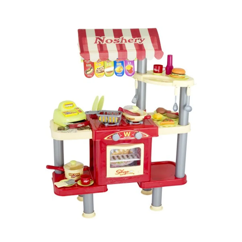 Jeu de Marchande Fast-Food : Stand de Cuisine Complet pour Garçon Fille