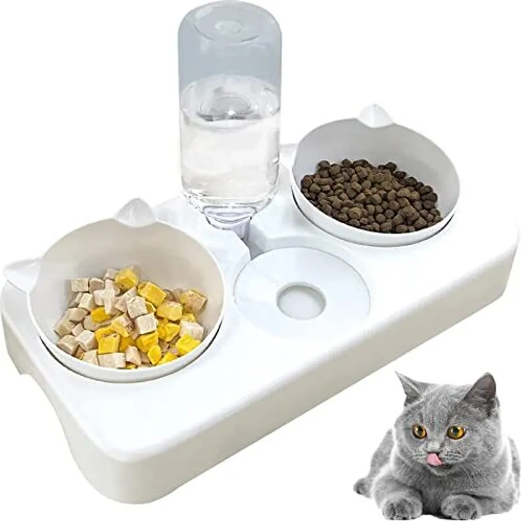 Ciotole Gatti 3 in 1: Basta Schizzi d'Acqua! Recensione Bianco