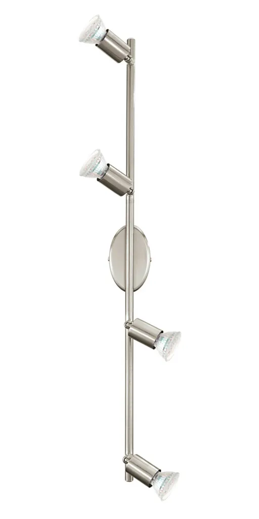 EGLO BUZZ-LED Plafonnier à quatre flammes orientables en nickel mat
