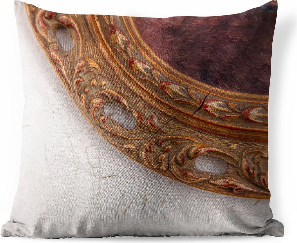 MuchoWow Outdoor Kissen - Fotorahmen aus Holz - 45x45 cm - Wetterfest - Lounge Kissen - Fotokissen - Dekoratives Kissen