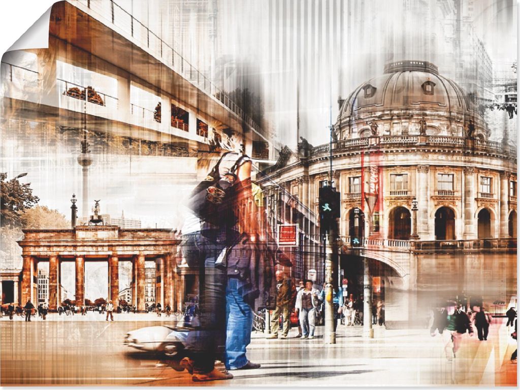 ARTland Poster Berlin Skyline Collage II Größe: 60x45 cm