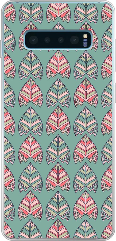 MuchoWow Handyhülle Schutzhülle Hülle für Telefoonhoesje Samsung Galaxy S10 Lite Muster - Tribal - Retro Silikon Softcase Handy Hülle - Schutz