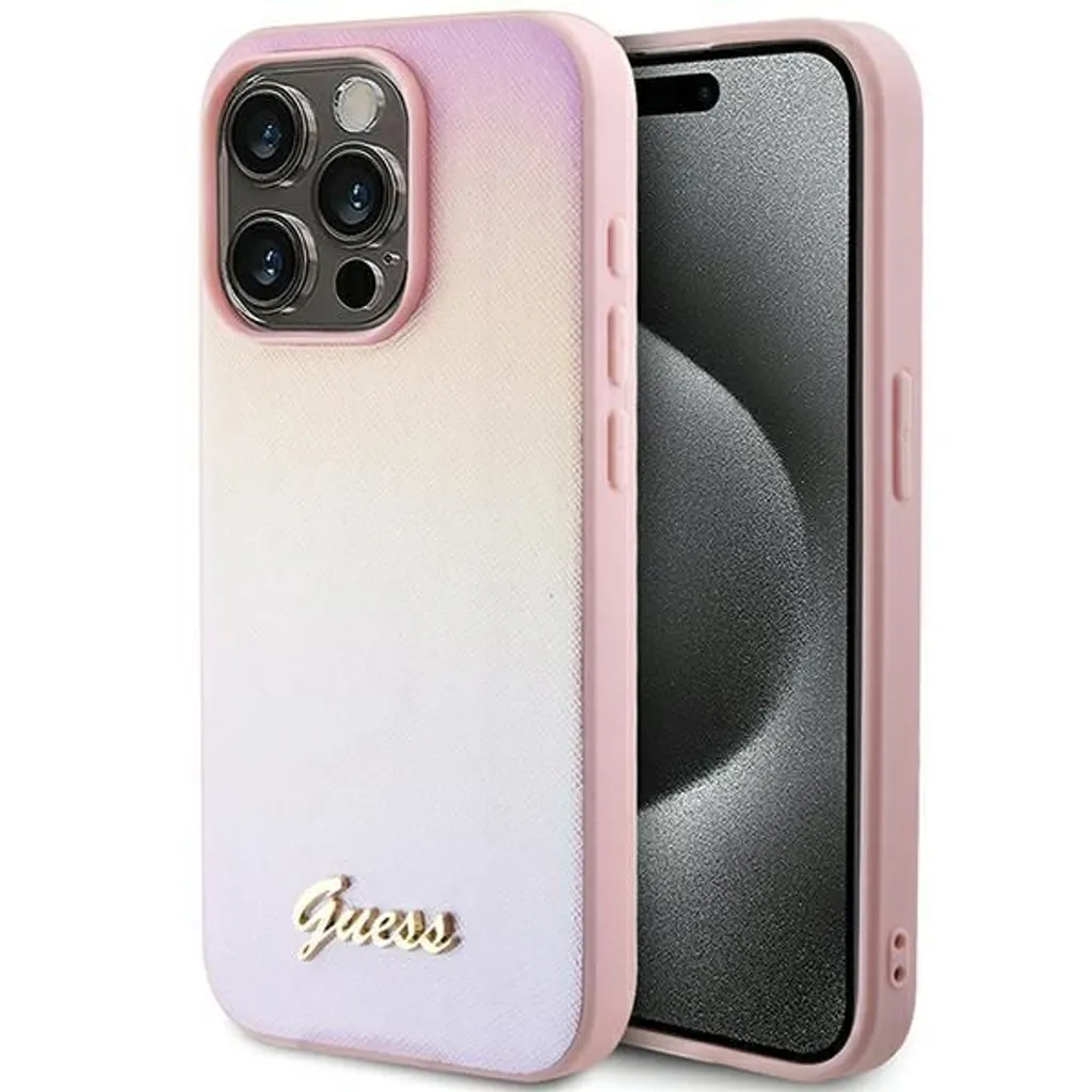 Custodia Rigida iPhone 15 Pro Guess GUHCP15LPSAIRSP Pink