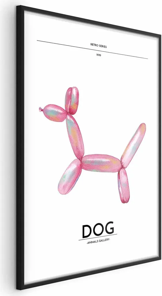 Arredo Moderno: Poster Holo-Dog 60x90 cm Cornice Nera 3D