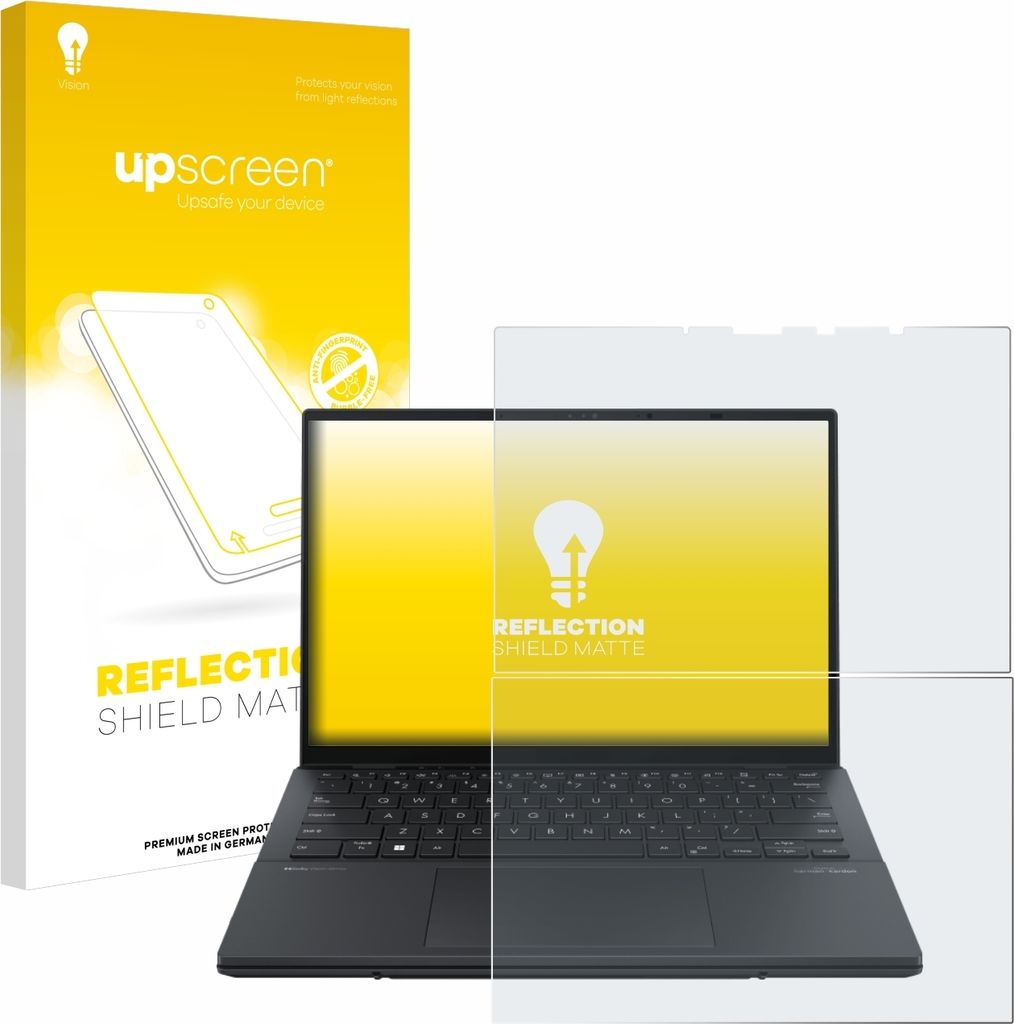 upscreen Schutzfolie für ASUS ZenBook Duo OLED 2024 UX8406 Displayschutz Displayschutzfolie Folie Matt Entspiegelungsfolie
