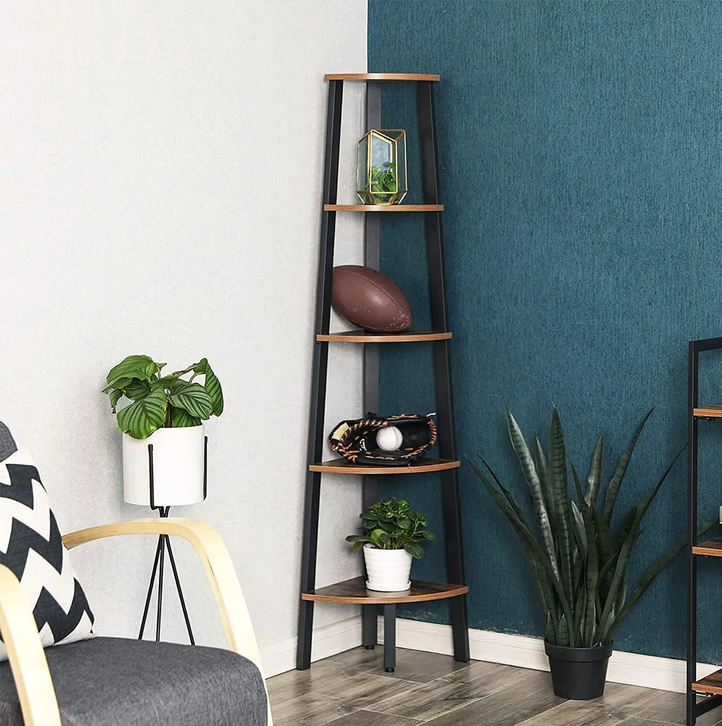 Étagère d'angle Valora LLS35X : Rangement compact au design industriel