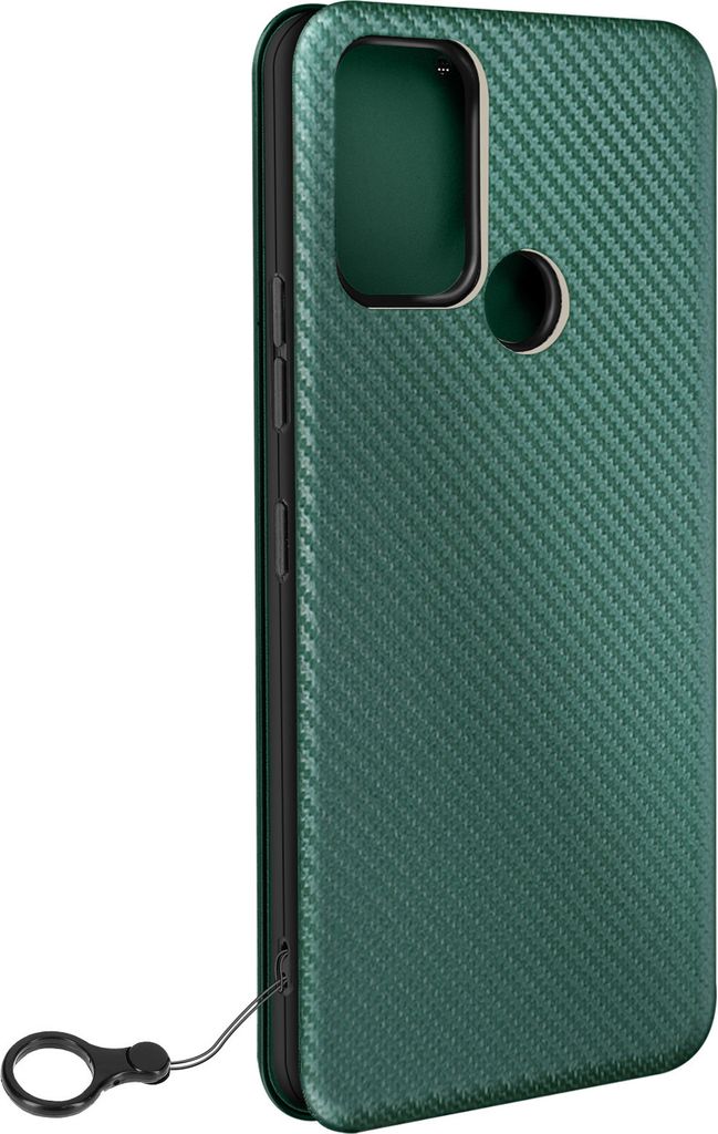 Avizar, Nokia C22 Carbon Portemonnaie-Hülle Trageschlaufe, Dunkelgrün