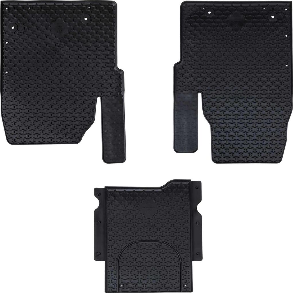 Autofußmatte 3 pcs Schwarz Geeignet für TRANSIT CUSTOM 2023-