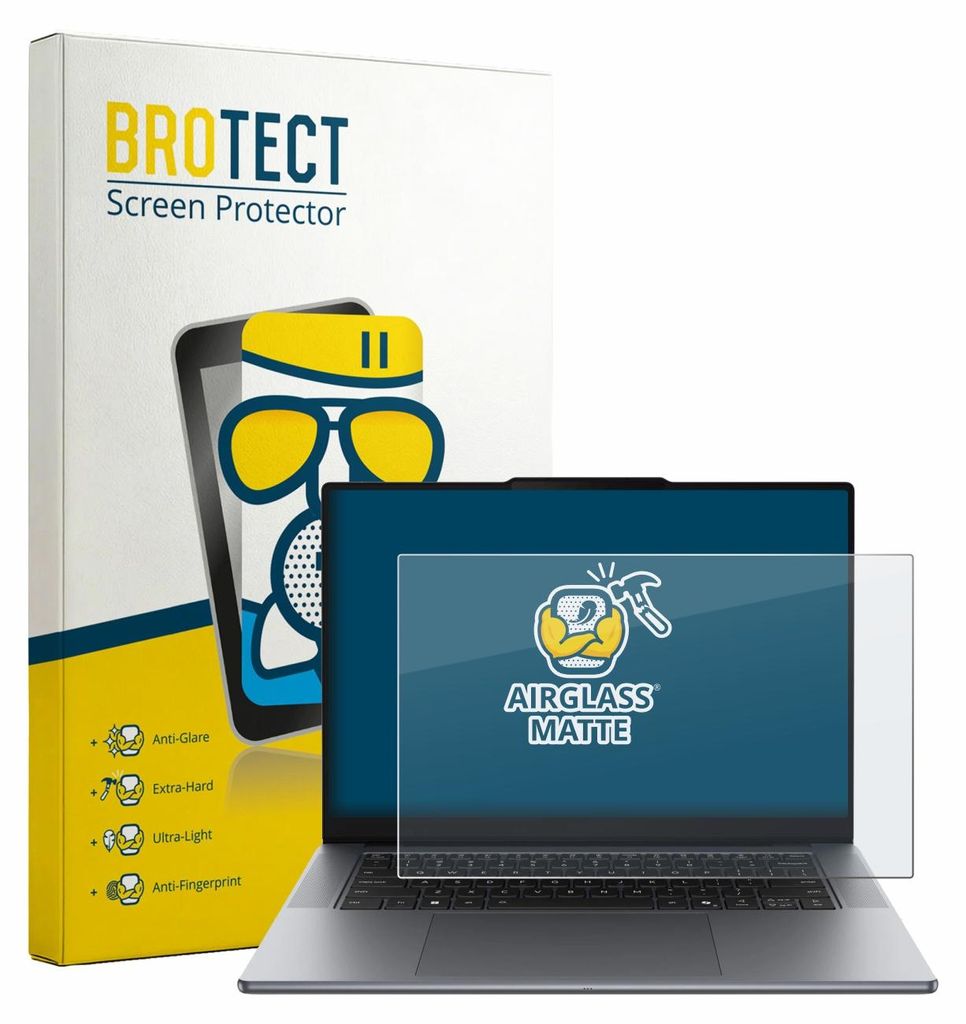 BROTECT Entspiegelungs Schutzglas für Lenovo Yoga Pro 7i Gen 11 Aura Edition 15" Schutzfolie Panzer Folie Glas Display Schutz matt