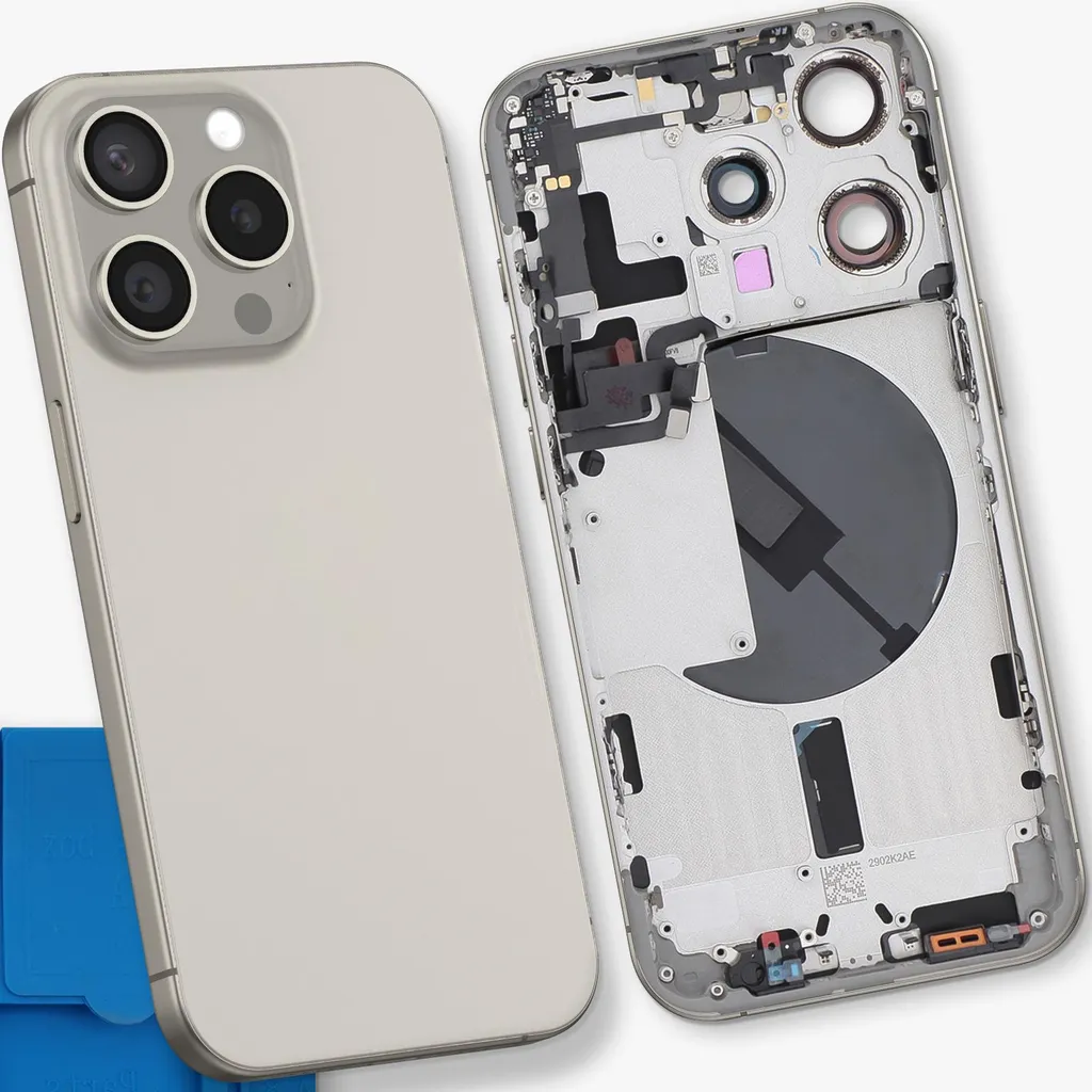 Clappio Couvercle de Batterie iPhone 15 Pro avec MagSafe - Gris Clair - 4