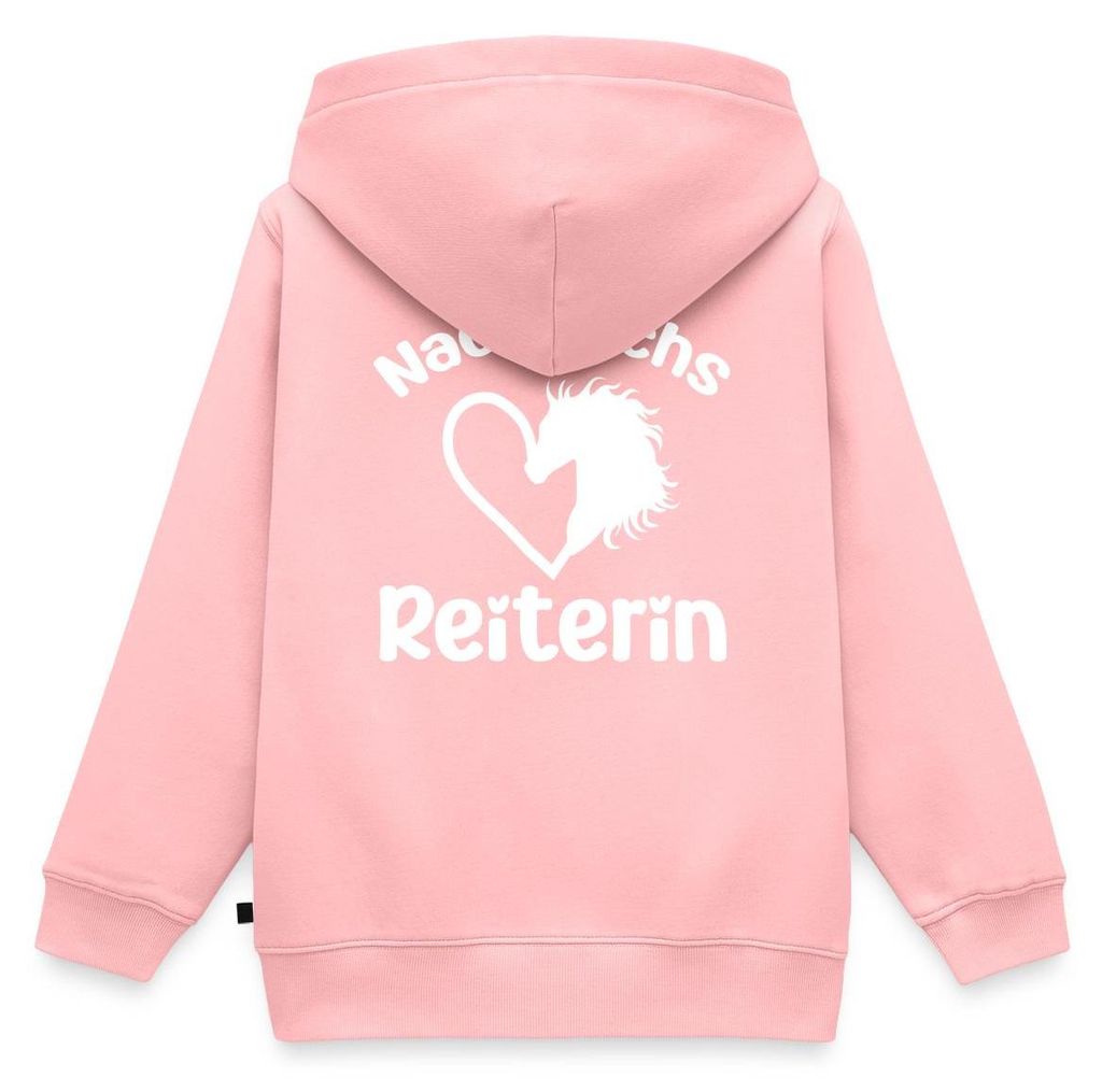 Spreadshirt Nachwuchs Reiterin | Pferdeliebe Mädchen Kinder Premium Hoodie, 110/116 (4 Jahre), Rosa