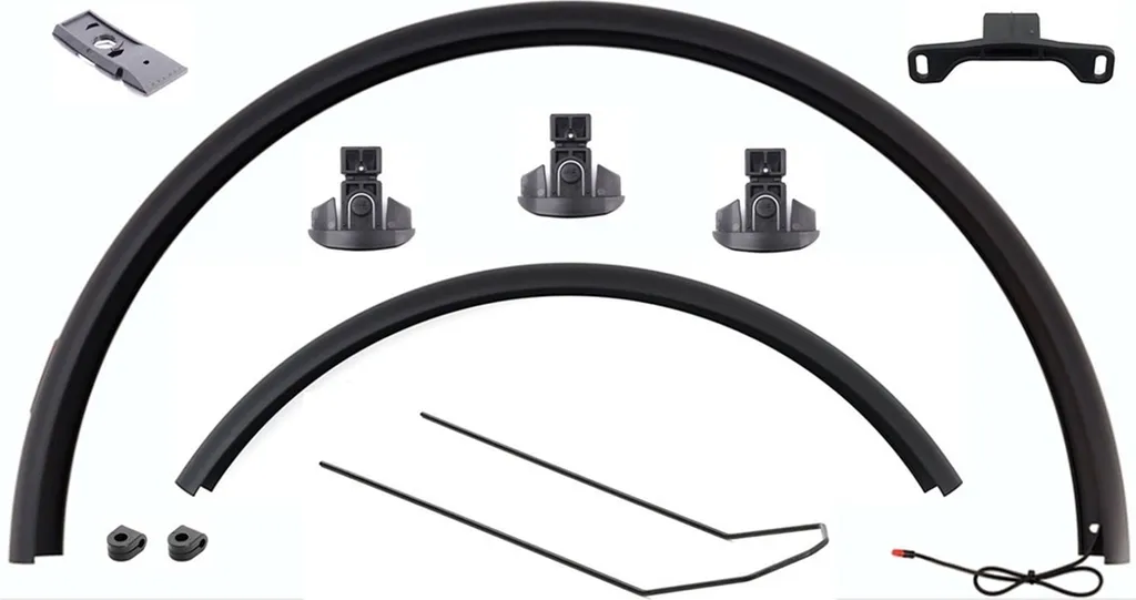 Garde-boue avant et arrière iRide Pure pour vélo de ville et VTC noir