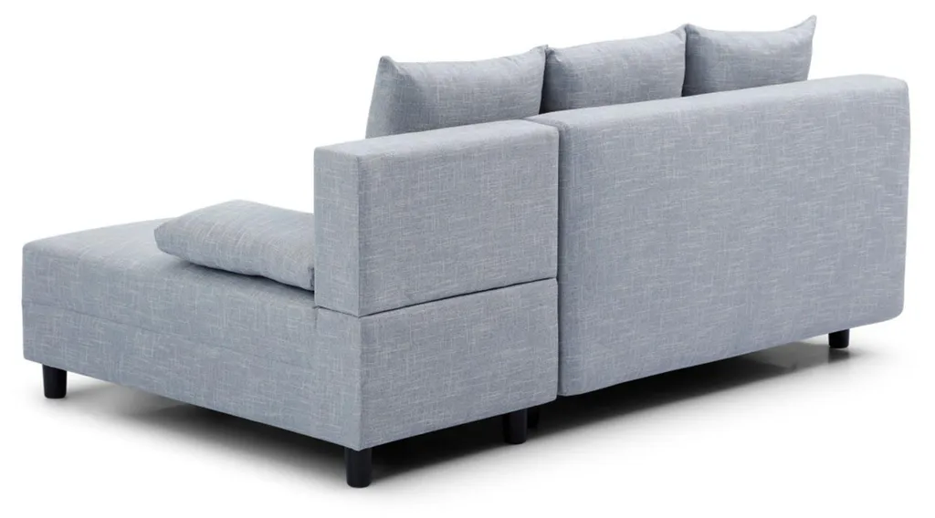 Canapé d'angle convertible Expression en tissu gris clair Menzzo - 10