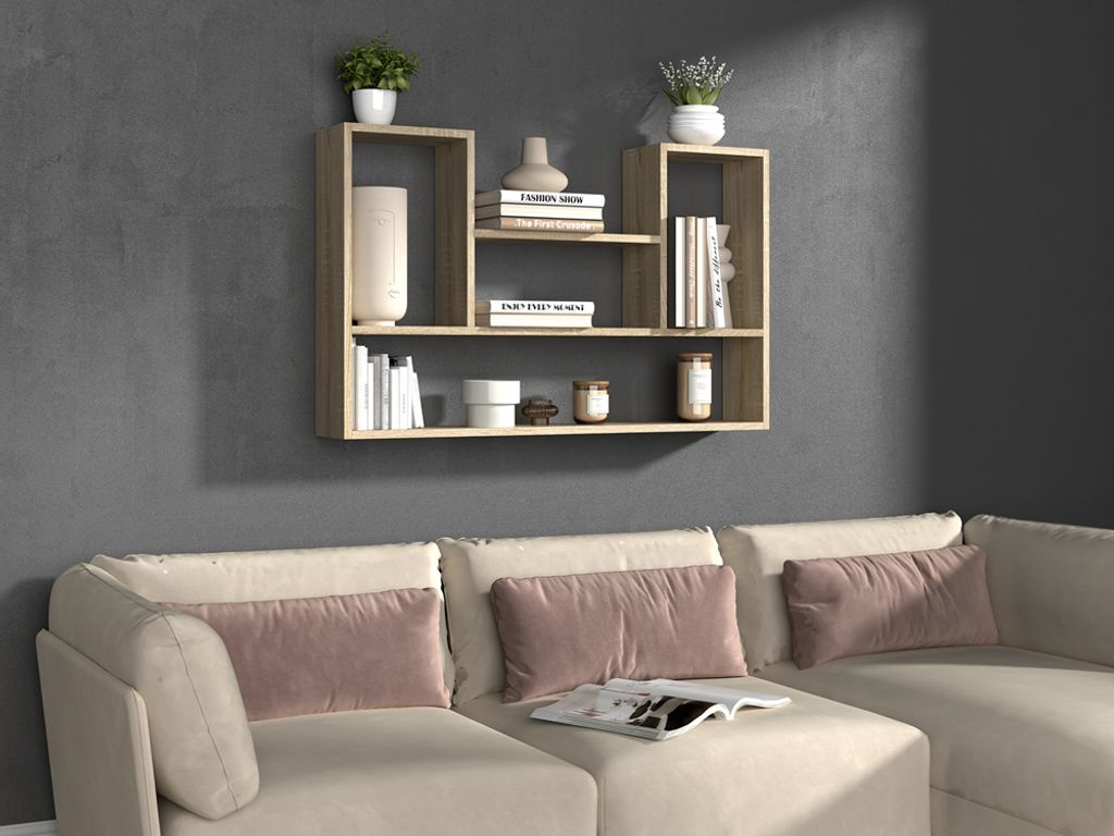 Wandregal INDREK – Eiche Sonoma Produktbild 7