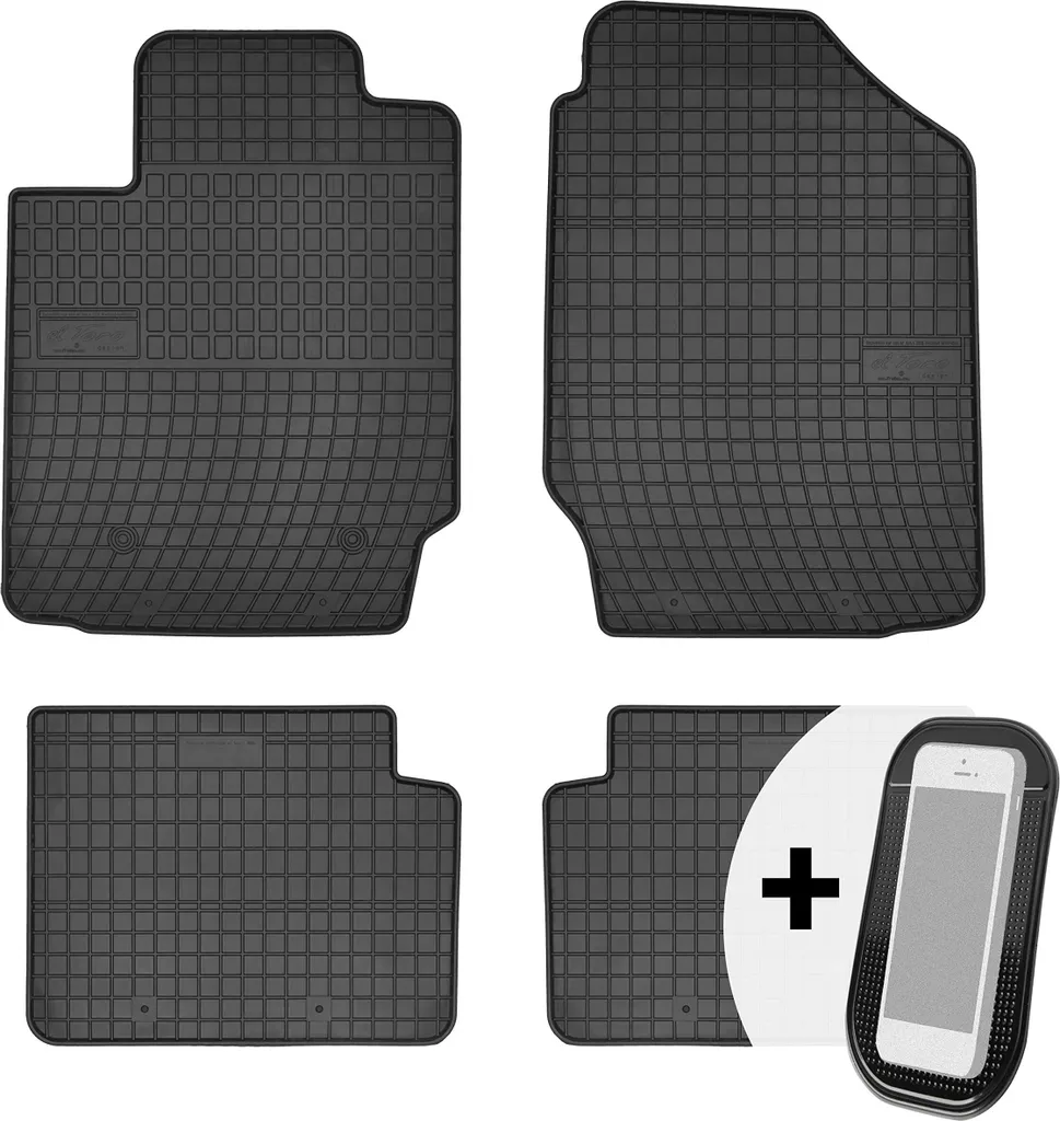 Sakura - Set di tappetini con battitacco in gomma per 9-5 (modelli 2006-2010), colore: Nero