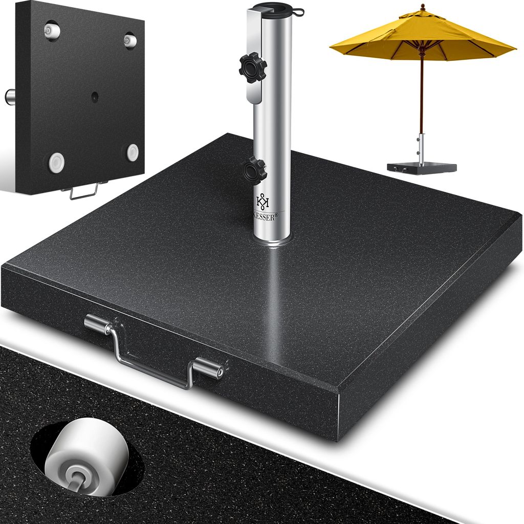 KESSER® Granit Sonnenschirmständer mit Edelstahlrohr, Produktbild 