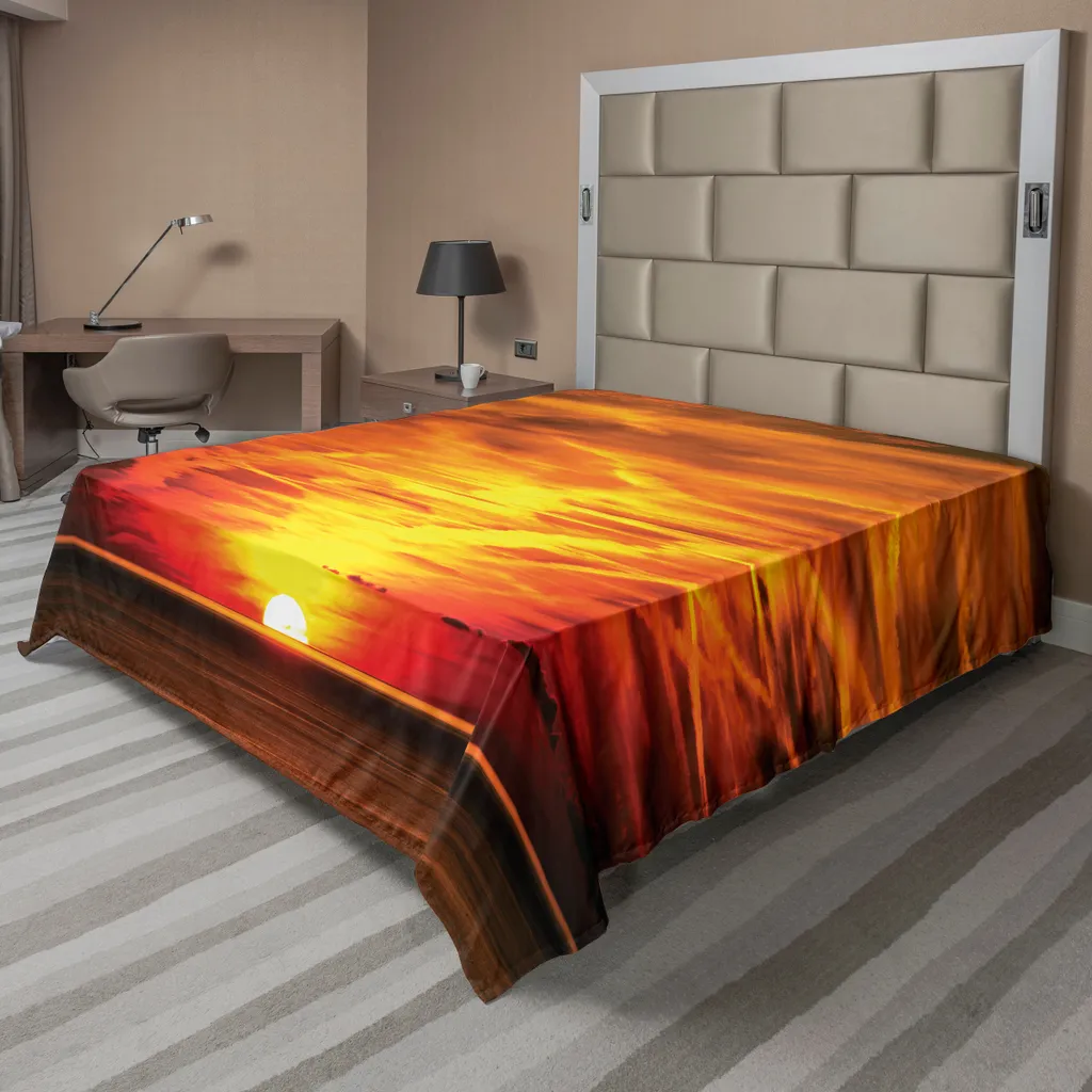 Lenzuolo ABAKUHAUS 275x260cm Tramonto Mare | Lavabile e Resistente